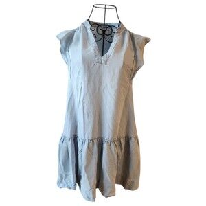 SEED Heritage Ruffle Hem Mini Dress Sz (US‎ 2) AU6 Cap Sleeve Boho Casual Chic